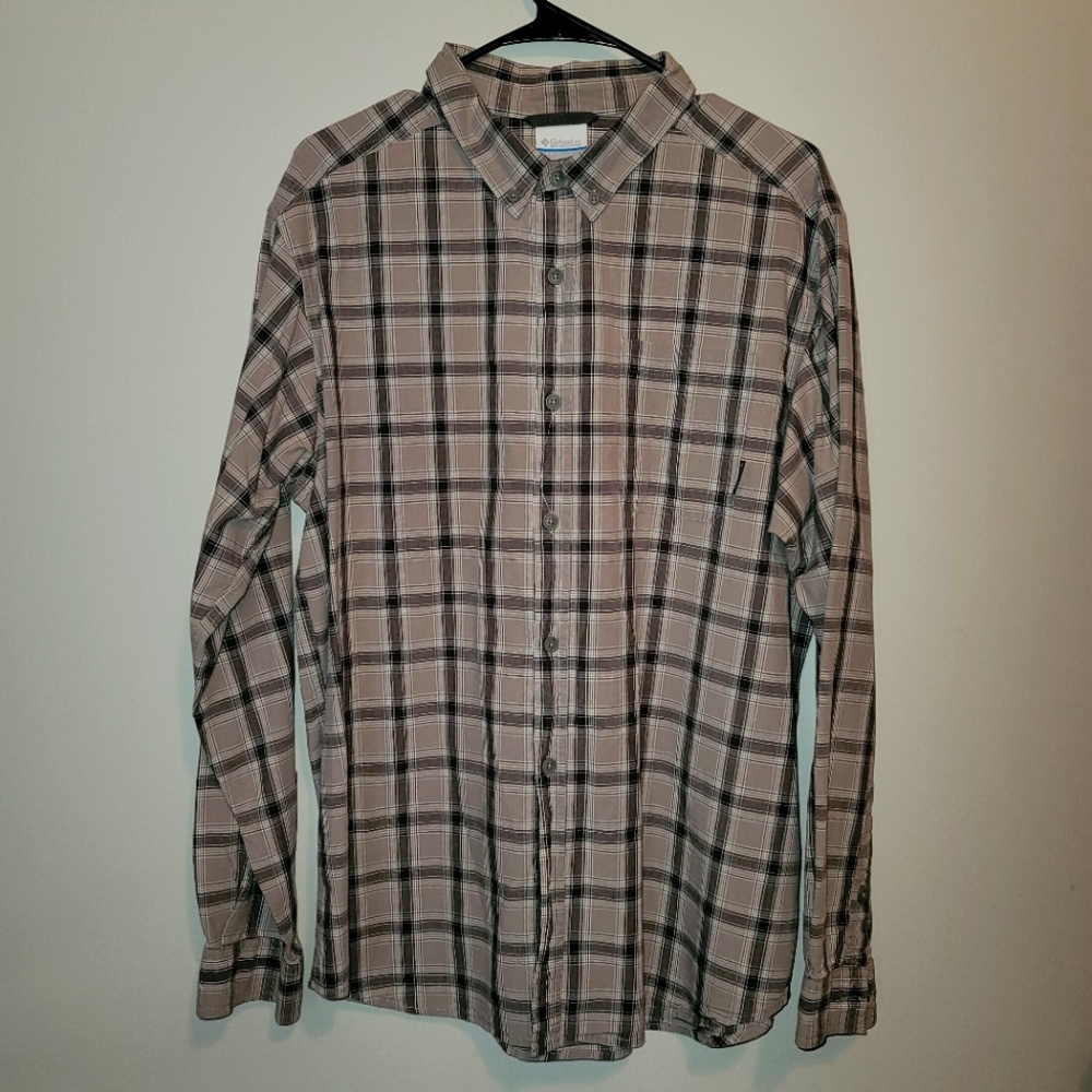 Columbia Brown Long Sleeve Button Down Shirt